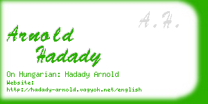 arnold hadady business card